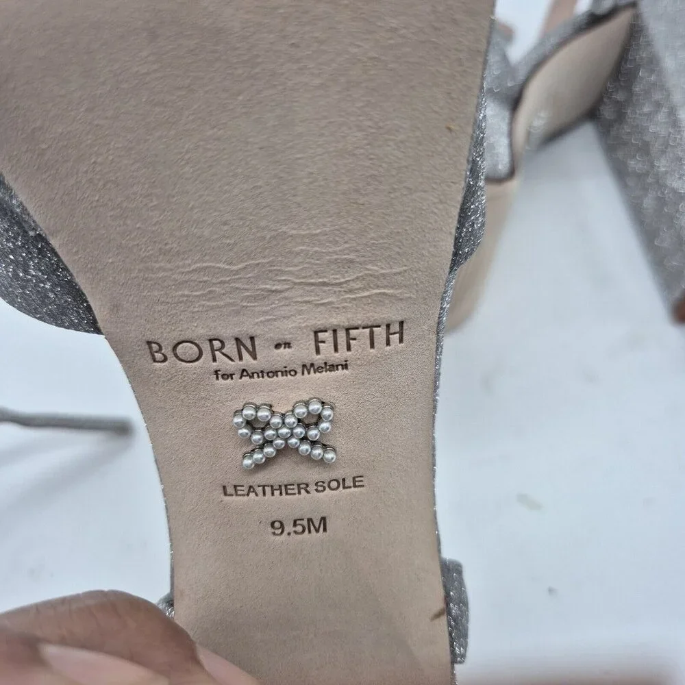 Antonio Melani Born on Fifth Size 9.5 M Liv Metallic Glitter Platform Pumps 676 - Picture 12 of 13
